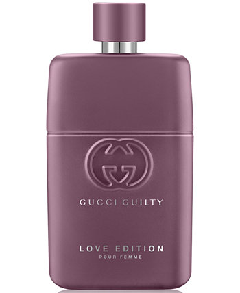 Парфюмированная вода Guilty Love Edition Pour Femme, 90 мл, Цветочный древесный аромат с аккордом сирени и маслом пачули Gucci