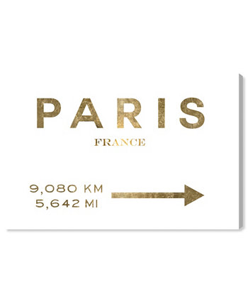 21016 Холст с изображением дорожных знаков "Париж", 15 "x 10" Oliver Gal