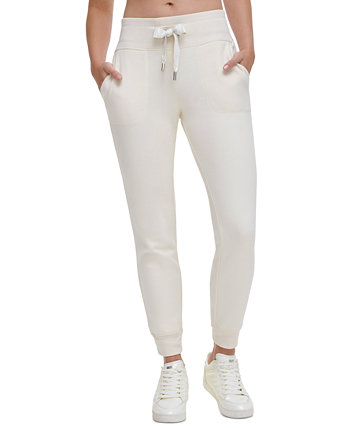 Женские брюки-джоггеры с логотипом и кулиской DKNY