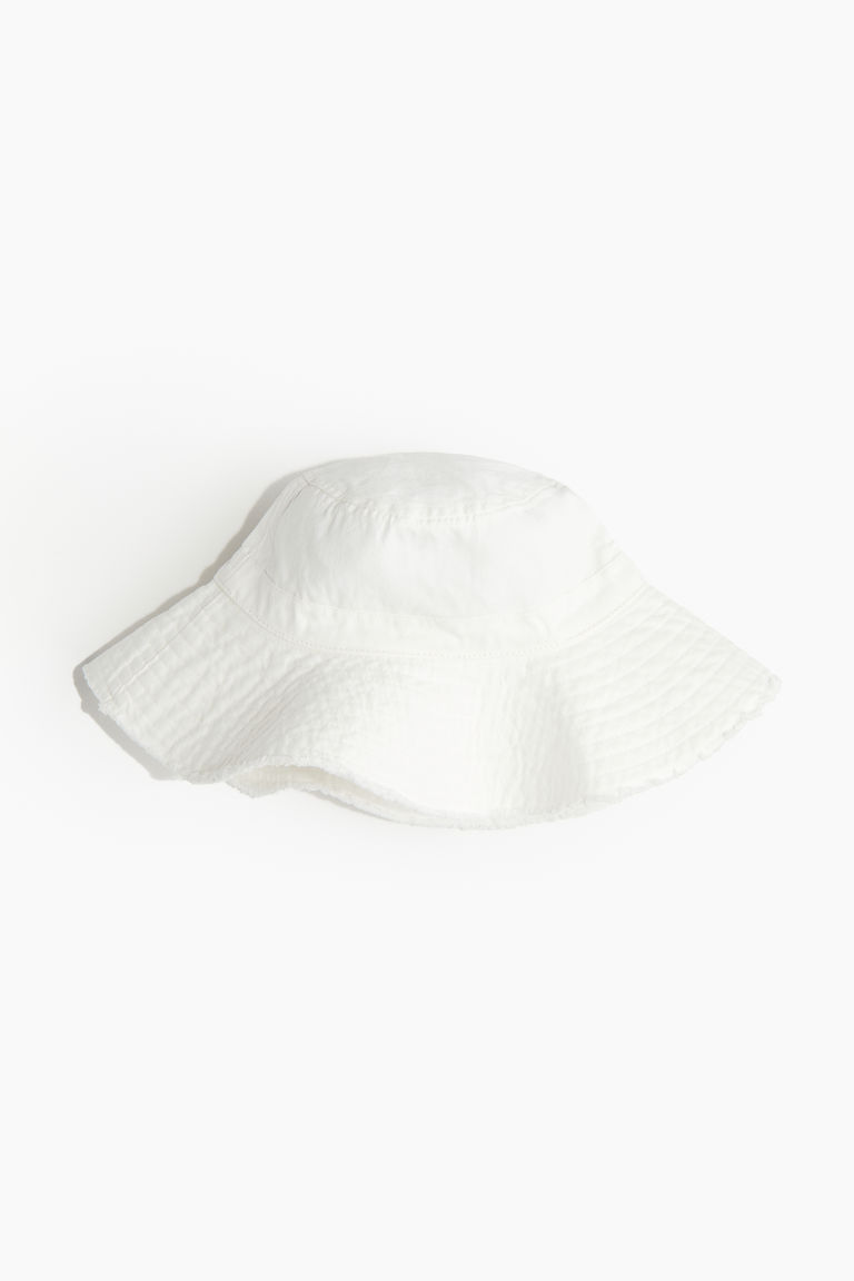 Frayed-edge Cotton Bucket Hat H&M