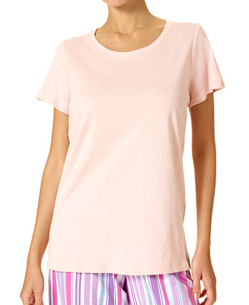 Женская футболка для сна с короткими рукавами и круглым вырезом HUE