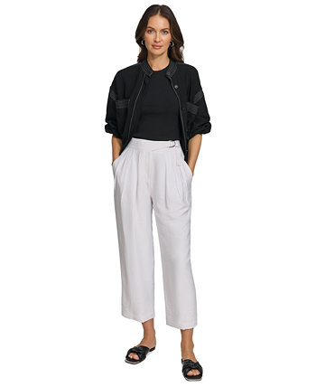 Женские плиссированные брюки с поясом DKNY