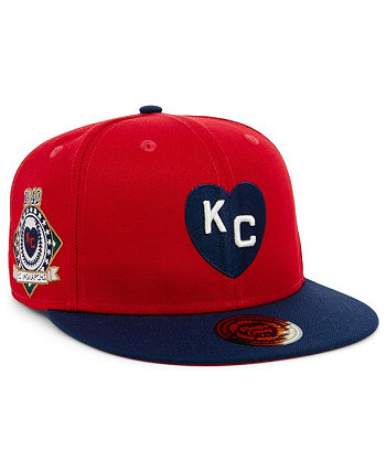Мужская красная, темно-синяя приталенная шляпа Kansas City Monarchs Team Rings & Crwns