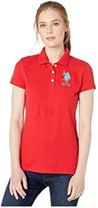 U.S. Polo Assn. Women's Neon Logos Short Sleeve Polo Shirt U.S. Polo Assn.