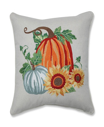 Вышитая декоративная подушка для сбора урожая с тыквенным патчем Pillow Perfect