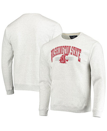 Men's Heathered Gray Washington State Cougars Upperclassman Pocket Pullover Sweatshirt League Collegiate Wear