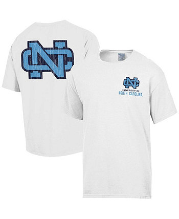 Мужская белая рваная футболка с логотипом North Carolina Tar Heels в винтажном стиле Comfortwash