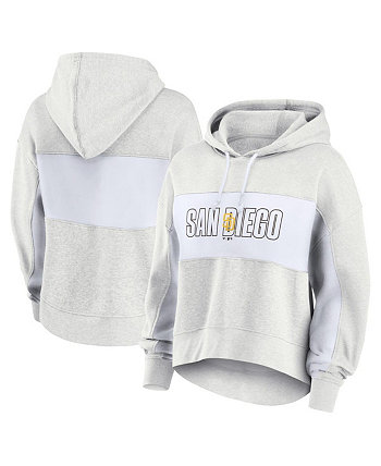 Women's Oatmeal San Diego Padres Up For It Fleece Pullover Hoodie Fanatics