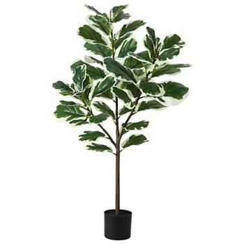 Artificial Fiddle Leaf Fig Tree, Faux Ficus Lyrata Plant with 46 Fiddle Leaves, for Indoor Outdoor GARVEE