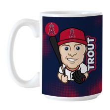 Mike Trout Los Angeles Angels 15oz. Player Caricature Mug Unbranded