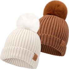 Детские шапки Keababies с помпонами, детские шапочки, шапки для новорожденных для девочек, мальчиков, зимняя шапка для детей от 6 до 36 месяцев KeaBabies