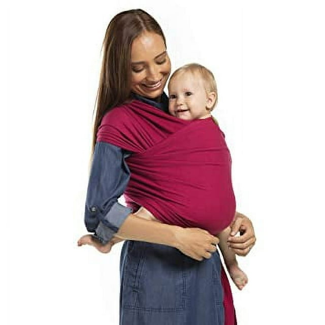 Boba Baby Wrap Carrier Newborn to Toddler - Stretchy Baby Wraps Carrier - Baby Sling - Hands-Free Baby Carrier Wrap - Baby Carrier Sling - Baby Carrier Newborn to Toddler lbs (Sangria) Boba