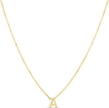 Ожерелье с инициалом A из 14-каратного золота KARAT RUSH