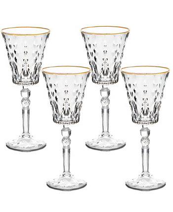 Золотистые бокалы для красного вина Marilyn, набор из 4 шт. Lorpen