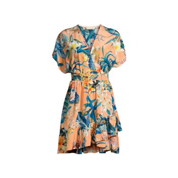 Мини-платье Pensacola с запахом и цветочным принтом Momonì
