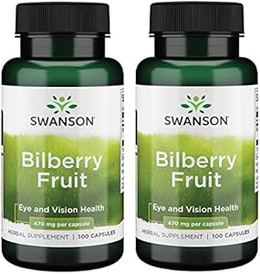 Swanson Bilberry Fruit 470 Milligrams 100 Capsules (Капсулы) Swanson