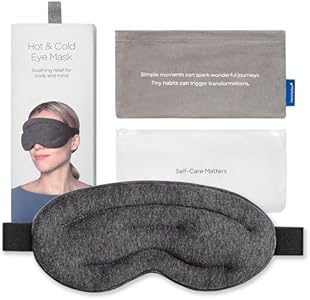 Ostrichpillow Hot & Cold Eye Mask - Clay Beads Hot Cold and Compression Therapy for Dark Circles, Eye Bags, Dry Eyes, Headaches, Migraines - Velcro Closure 2 Protective Bags Included OSTRICH PILLOW