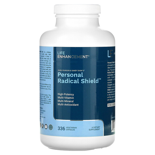 Durk Pearson & Sandy Shaw's, Personal Radical Shield, 336 вегетарианских капсул Life Enhancement