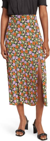 Тканая юбка-миди с цветочным принтом PHILOSOPHY REPUBLIC CLOTHING