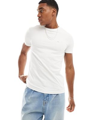 Calvin Klein stretch slim fit T-shirt in white Calvin Klein