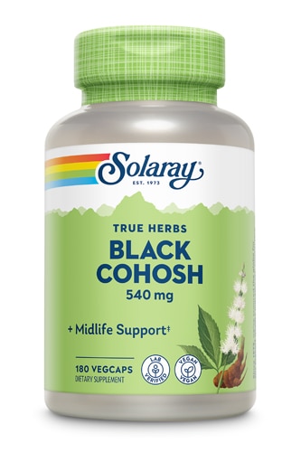 Solaray Black Cohosh -- 540 мг -- 180 растительных капсул Solaray