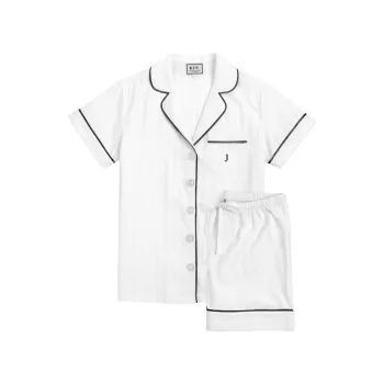 Monogrammed Premium Cotton Collection Short Pajama Set KIP.