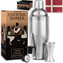 Cocktail Shaker Kit with Double Jiggers and Pourers Barvivo