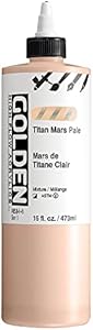 High Flow Acrylics by GOLDEN, Titan Mars Pale, 16 fl. oz. Bottle, Professional Acrylic Paint, Semi-Opaque Golden Artist Colors