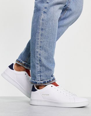 Белые кожаные кроссовки Tommy Hilfiger в стиле ретро Tommy Hilfiger