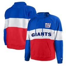 Мужская New Era Royal/Red New York Giants Big & Tall Current Team флисовый пуловер с капюшоном и реглан с цветными блоками New Era