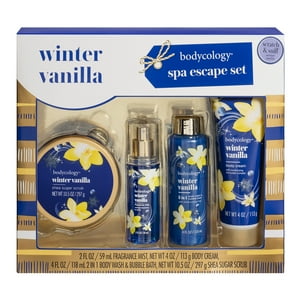 Bodycology Winter Vanilla Spa Escape Gift Set, 4 Pieces Bodycology