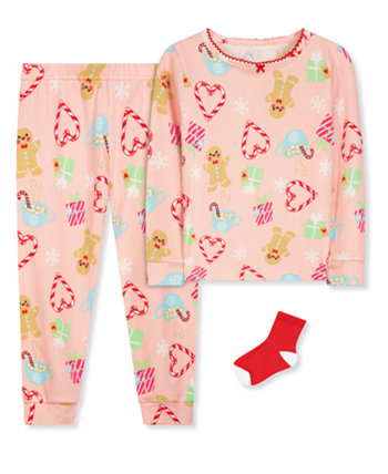 Пижамы для девочек с соответствующими носками, комплект из 3 предметов Max & Olivia