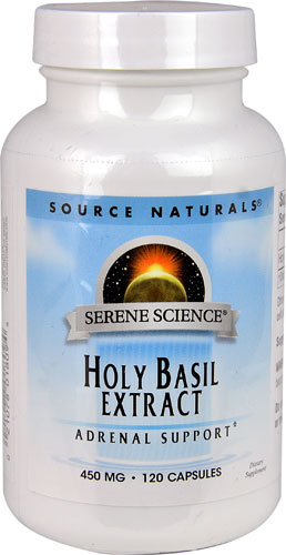 Source Naturals Serene Science™ Экстракт священного базилика — 450 мг — 120 капсул Source Naturals