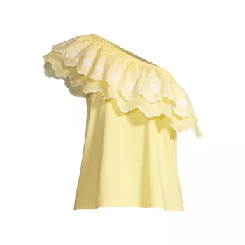 Блузка на одно плечо с цветочным принтом Kym Lilly Pulitzer