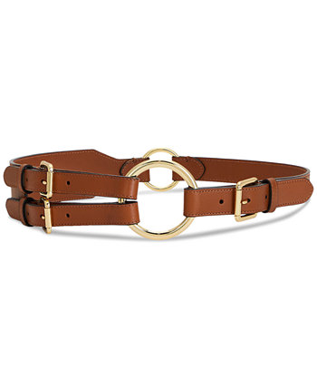 Women's Tri-Strap O-Ring Leather Belt LAUREN Ralph Lauren