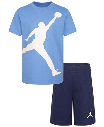 Футболка и шорты Jumbo Jumpman для маленьких мальчиков, комплект из 2 предметов Jordan