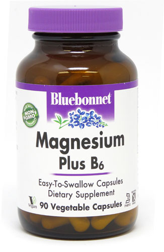Магний с Витамином B6 - 90 Растительных Капсул - Bluebonnet Nutrition Bluebonnet Nutrition