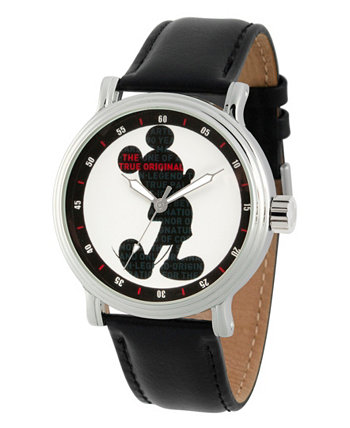 Мужские наручные часы Disney Mickey Mouse с черным ремешком, 44 мм Ewatchfactory