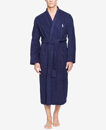 Мужской халат из хлопка с шалью для больших и высоких размеров Ralph Lauren