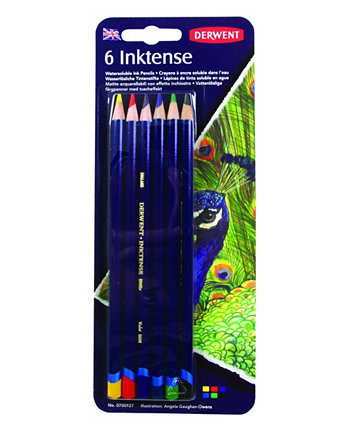 Набор цветных карандашей Inktense, 6 шт. Derwent