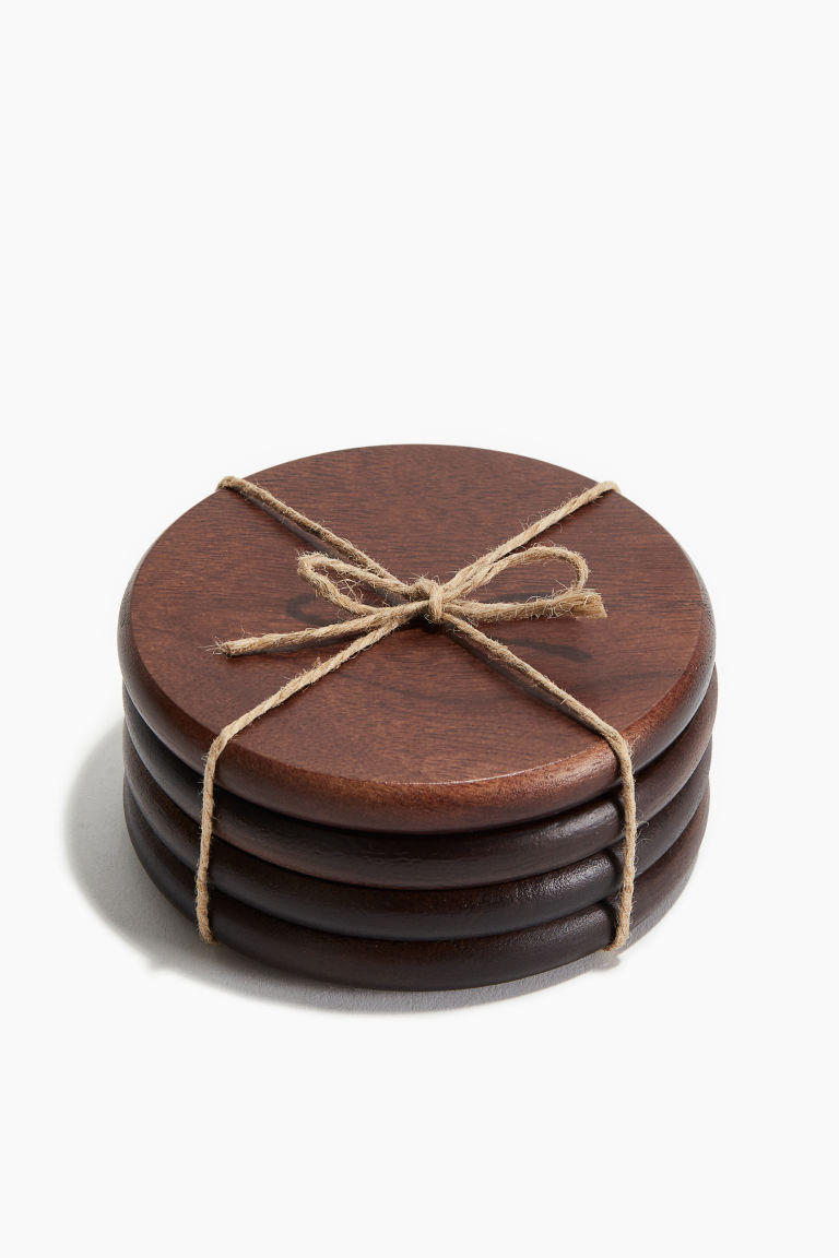 4-pack Wooden Coasters H&M