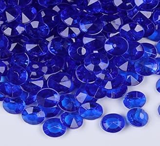 1000pcs Platic Acrylic Gems Fake Acrylic Diamonds Vase Filler Beads Faux Diamond Crystals Jewels for Makeup Brushes Holder Table Scatter Confetti Party Arts Crafts Birthday Wedding Decor Gintoaria