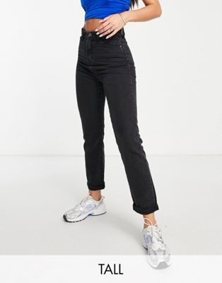 Черные винтажные джинсы в винтажном стиле DTT Tall Lou Don't Think Twice Tall