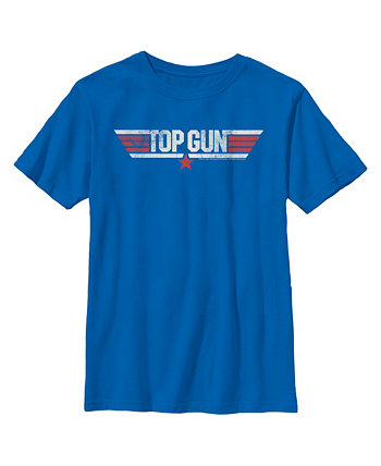 Boy's Top Gun Logo Distressed  Child T-Shirt Paramount Pictures