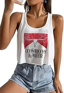 Womens Sexy Crop Tops Loose Fit Cropped Tank Tops for Teen Girls LUBERLIN