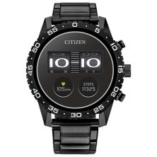 Умные спортивные умные часы Citizen CZ унисекс с сенсорным экраном, черные, из нержавеющей стали — MX1017-50X Citizen