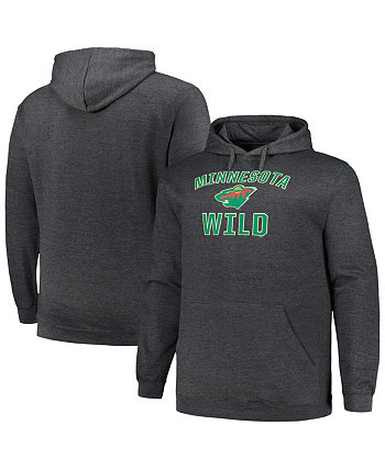 Мужской пуловер с капюшоном цвета Хизер Миннесота Уайлд, большой и высокий, с логотипом Profile