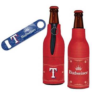 WinCraft Texas Rangers MLB x Budweiser Bottle Opener & 2 Bottle Coolers Wincraft