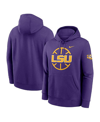 Men's Purple LSU Tigers Basketball Icon Club Fleece Pullover Hoodie Nike