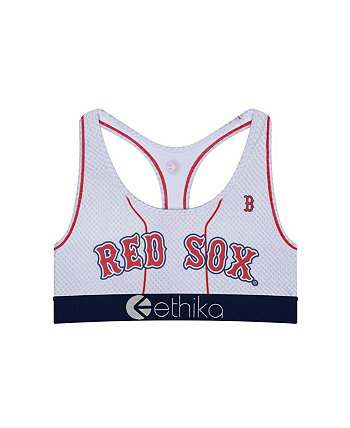 Женский спортивный бюстгальтер белого цвета Boston Red Sox Babe Ethika